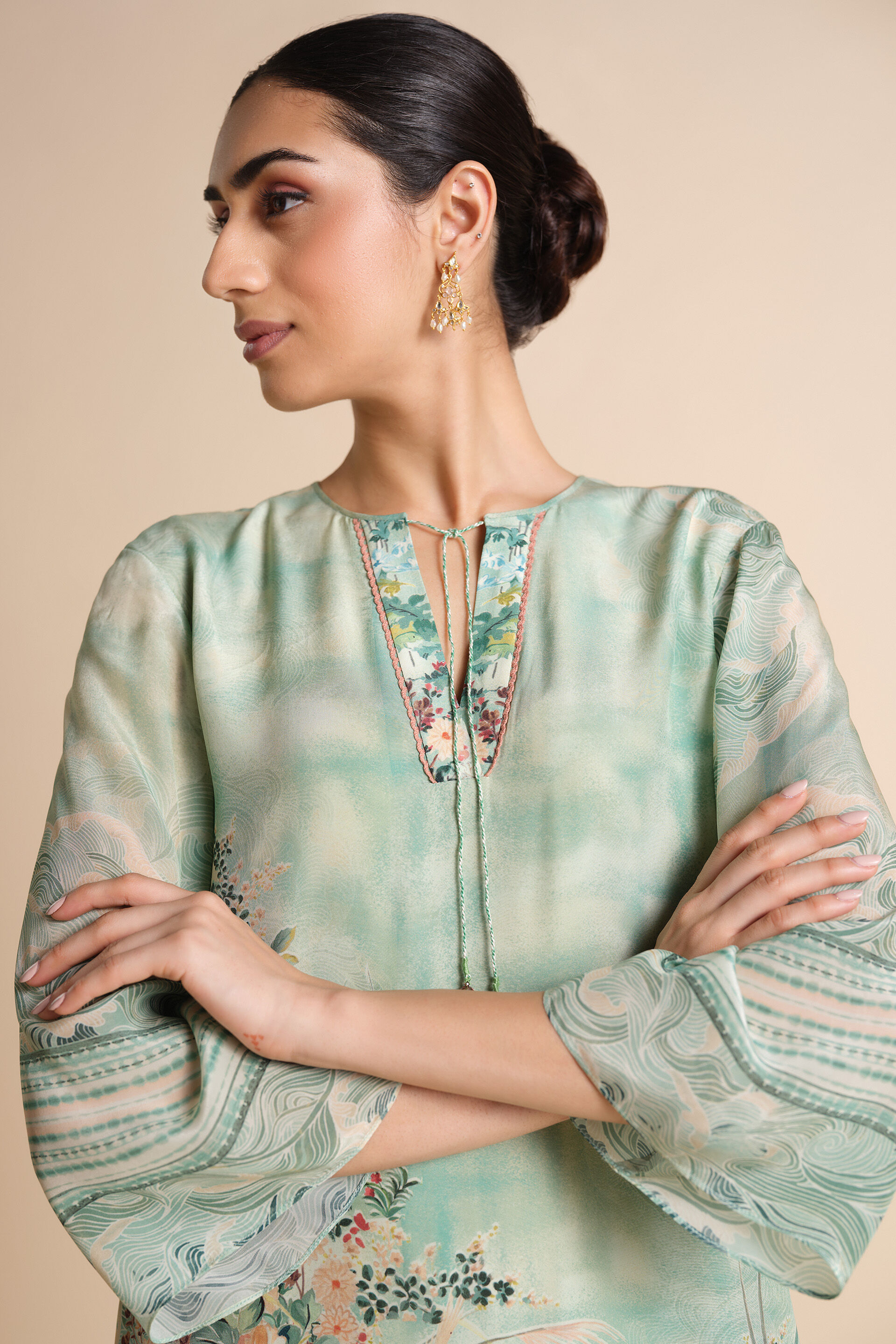 Arivai Kurta Co-ord - Sage, Sage, image 6